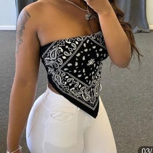 Sexy Off Shoulder Printed Strapless Camisole